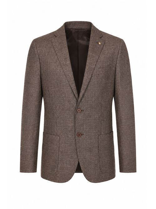 Giacca monopetto in misto lino e lana drop 4 regular Cc Corneliani | 27XZ17 2768281 4R030